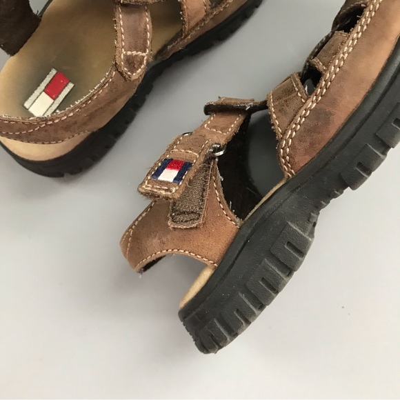 Tommy Hilfiger Kids Vintage Leather Toddler Fisherman Sandal 9.5M Comfort Rare